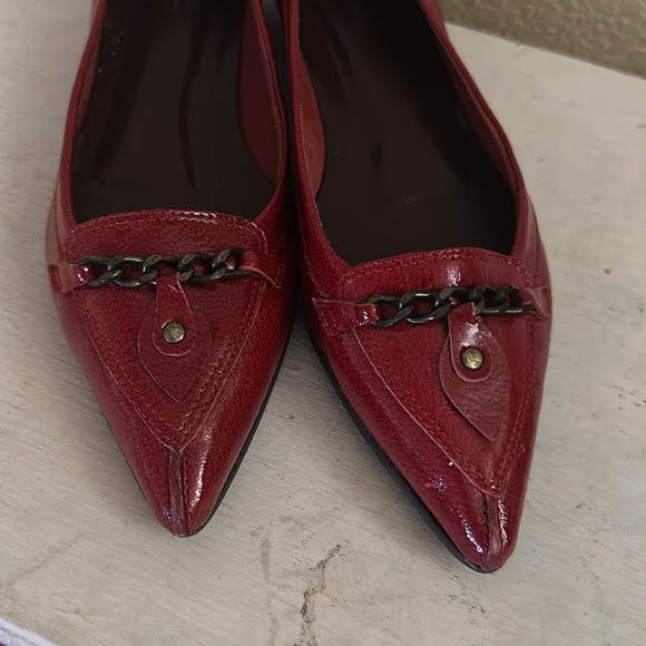 Mariana by golc Red patent pointed flats 7 - Picture 2 of 10